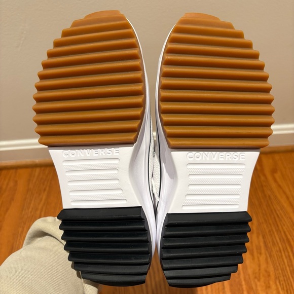 New Converse Run Star Hike Leather White Women's Platform Sneakers A04293C Sz 7 - Picture 10 of 12